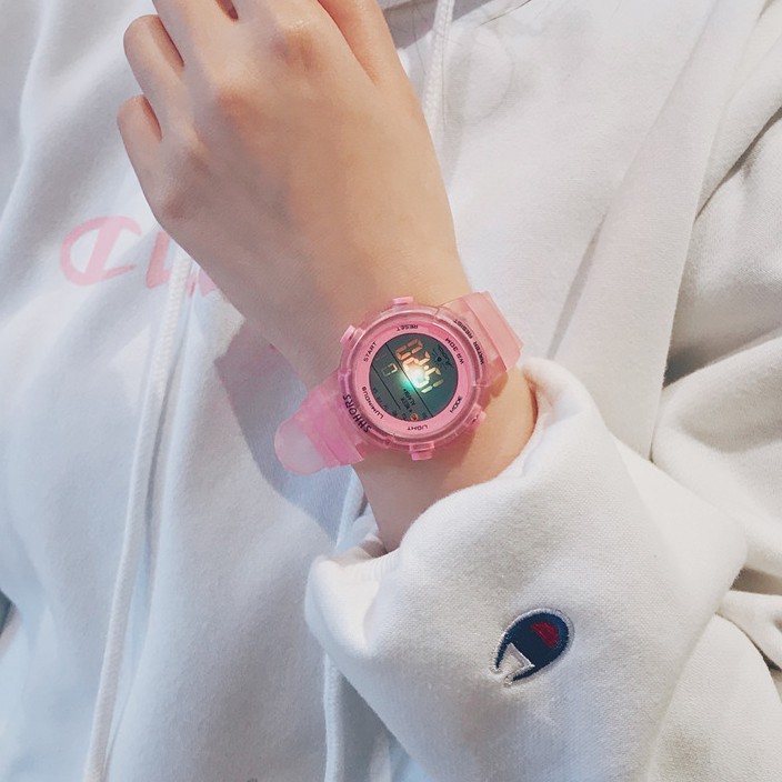 [Size nhỏ] Đồng hồ nữ thể thao Shhors hàng chính hãng dây cao su trong | BigBuy360 - bigbuy360.vn