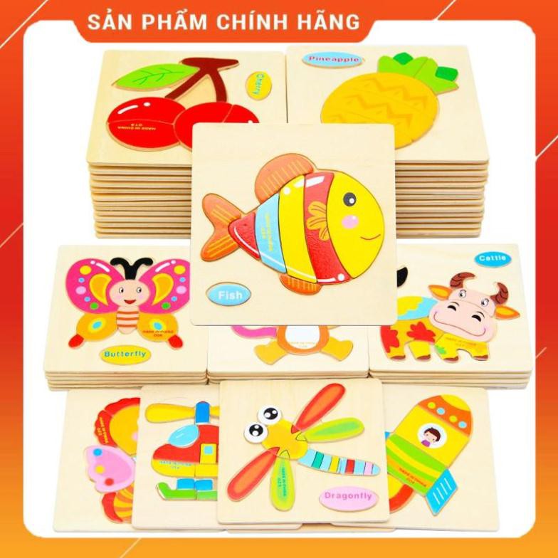 RẺ NHẤT Đồ Chơi Tranh Ghép Hình Phương Tiện Giao Thông 3D Bằng Gỗ(Ngẫu Nhiên)