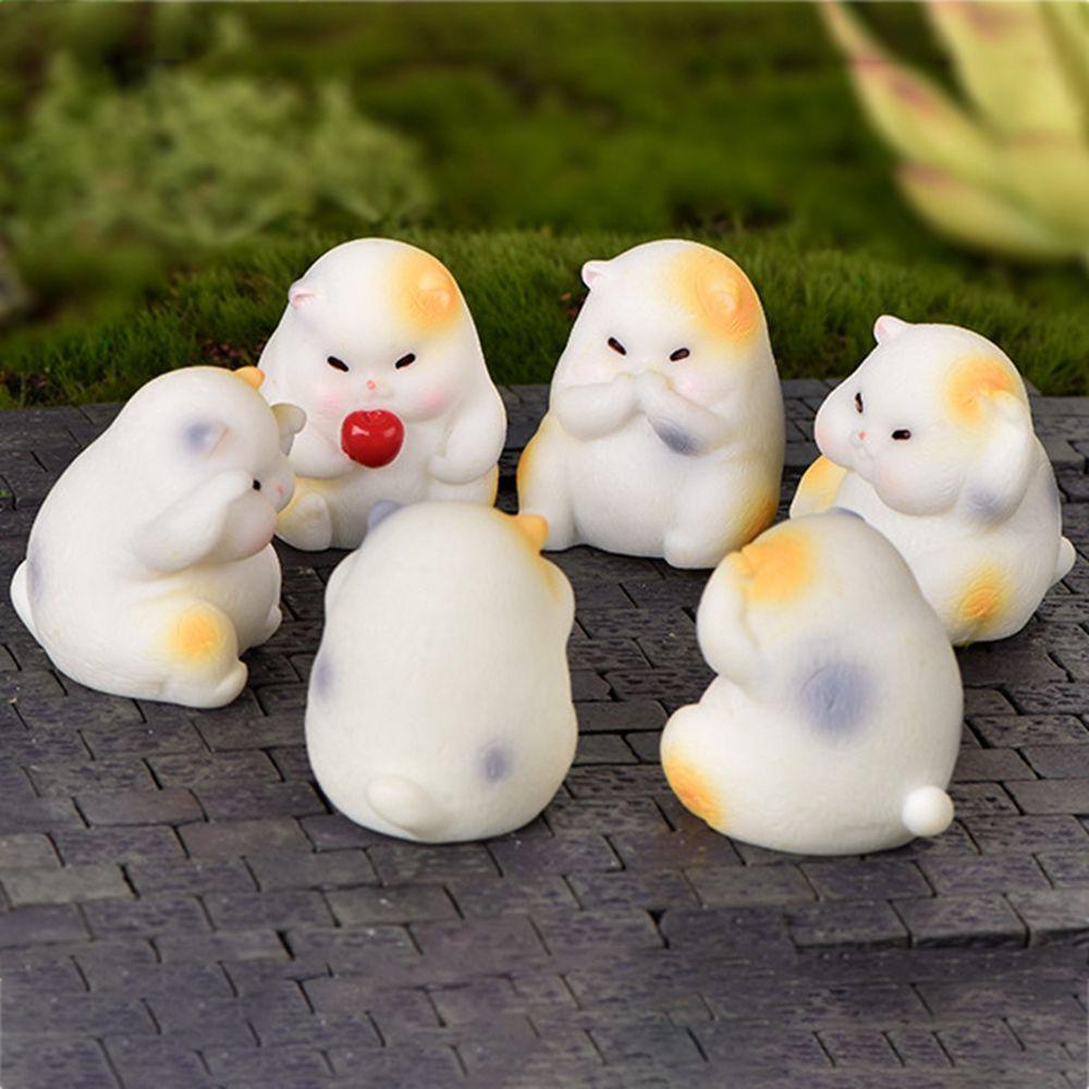 JARRED Mô Hình Mèo Mini Bằng Nhựa Resin Để Bàn Trang Trí Nội Thất