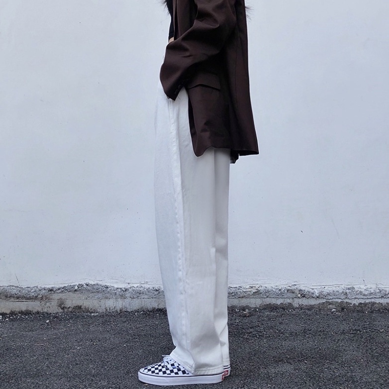 Quần ống Rộng Dhclothes  Unisex nam nữ Kaki trắng cao cấp- quần baggy suông rộng phong cách hàn quốc Q22- hottrend 2022