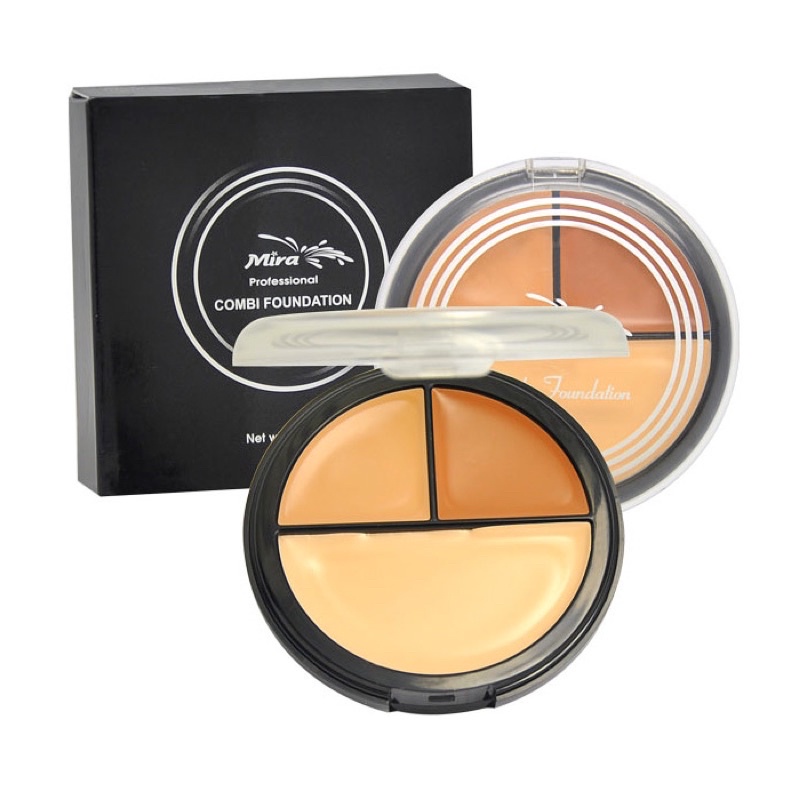 KEM MIRA TẠO KHỐI HIGHLIGHT & CHE KHUYẾT ĐIỂM 3 Ô COMBI FOUNDATION HÀN QUỐC 30GR