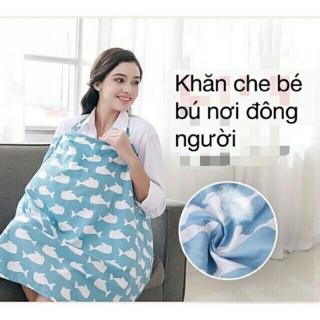Khăn choàng che bé bú tặng túi