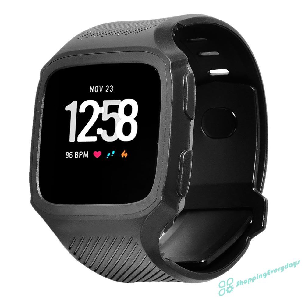 Dây Đeo Thay Thế Chất Liệu Silicon Màu Trơn Thời Trang Cho Fitbit Versa