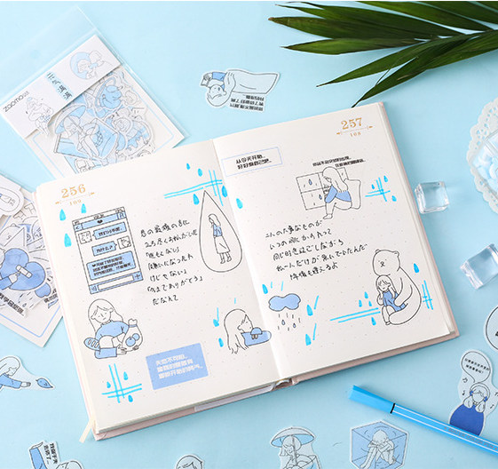 Set 40 Sticker Dán Trang Trí Dễ Thương
