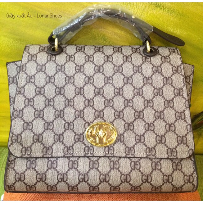 SALE T59 Túi xách nữ G siêu VIP size 25 màu nâu