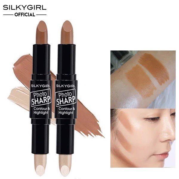 BÚT TẠO KHỐI 2 ĐẦU SILKYGIRL PHOTOSHARP CONTOUR &amp; HIGHLIGHTER CHÍNH HÃNG - 9281