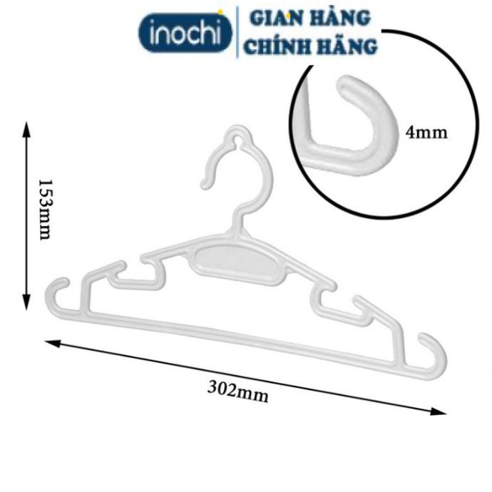 Móc treo quần áo trẻ em cao cấp inochi MÃ 185, móc em bé, móc nhựa - Giao màu ngẫu nhiên