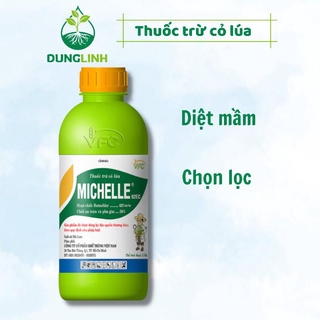 Thuốc diệt mầm MICHELLE 62EC chai 1 lít - Diệt mầm chọn lọc cỏ gạo, lồng vực, cỏ cháo chác, cỏ bông cám, cỏ lá rộng