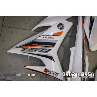 Tem rời exciter 150 trắng, tặng 1 set logo, tem 3 lớp không bay màu