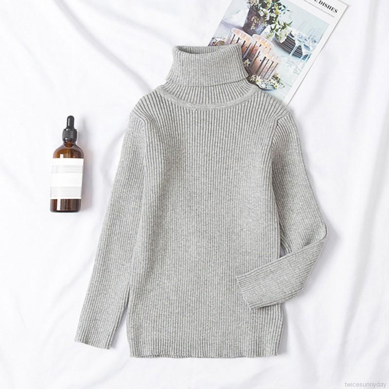 Áo len dài tay cổ lọ dễ thương thời trang dành cho bé