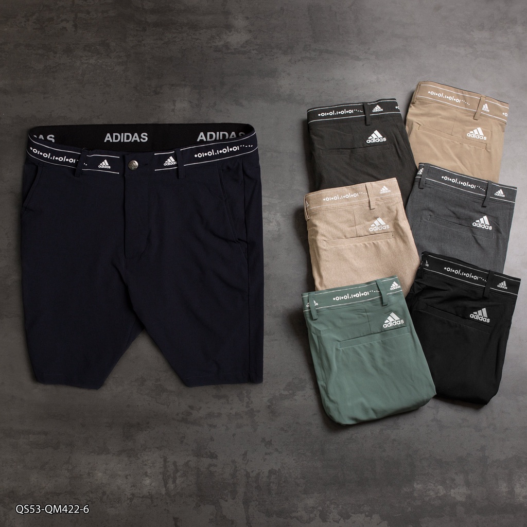 Quần short golf Adidas QS53 - in viền lưng + logo túi sau VNXK