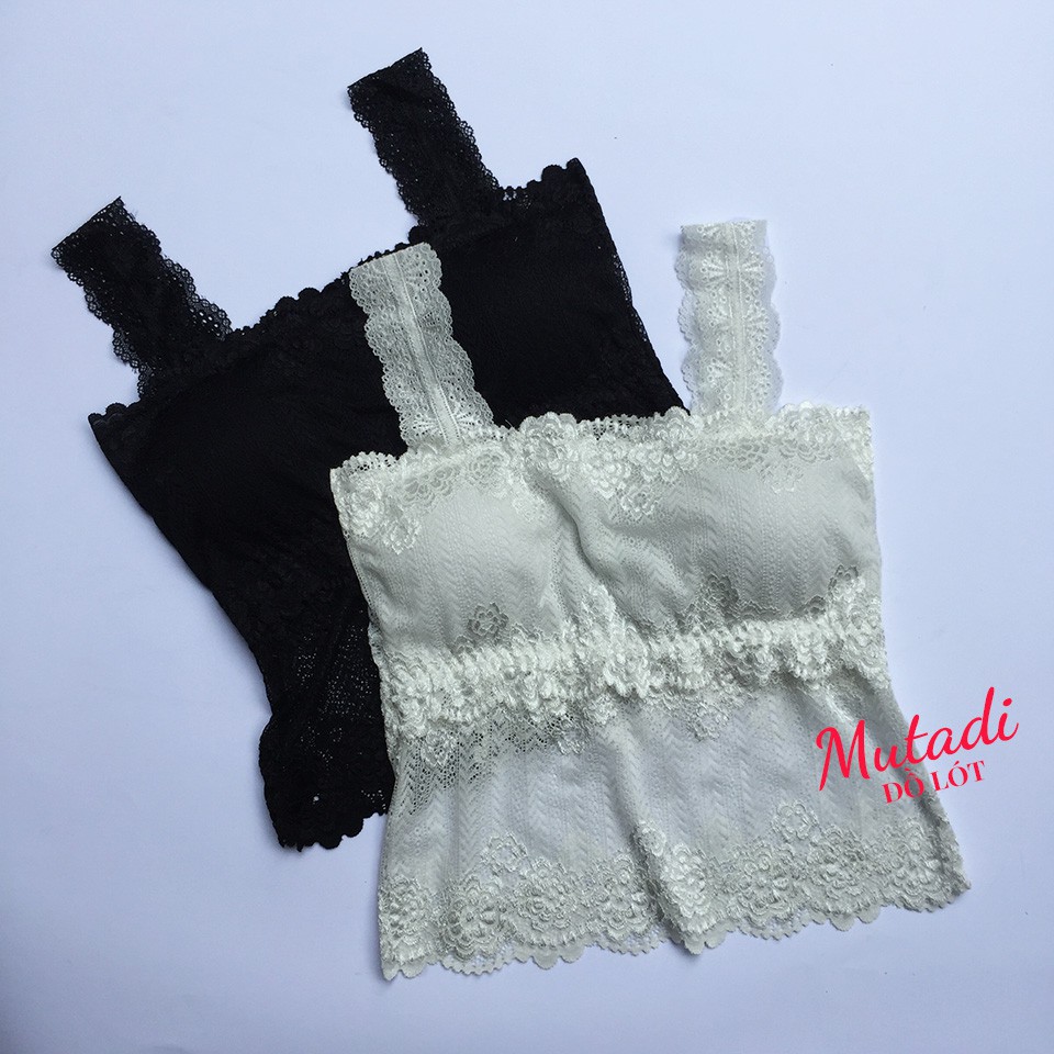 Áo Bra Ren Bralette Ren Nữ Gợi Cảm Dài Ngang Rốn 3 Màu 41035