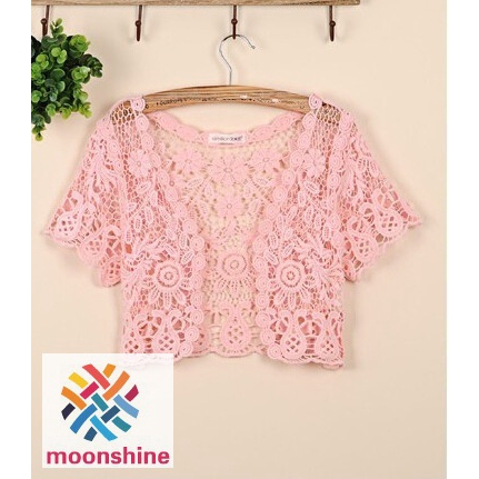 Áo khoác ren ngắn tay thời trang nữ | BigBuy360 - bigbuy360.vn