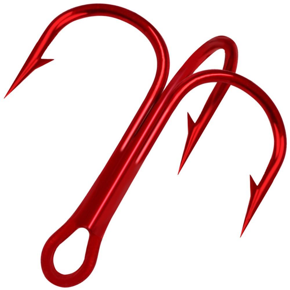 Set 50 Lưỡi Câu Cá Ba Lưỡi Bằng Thép Carbon Chất Lượng Cao