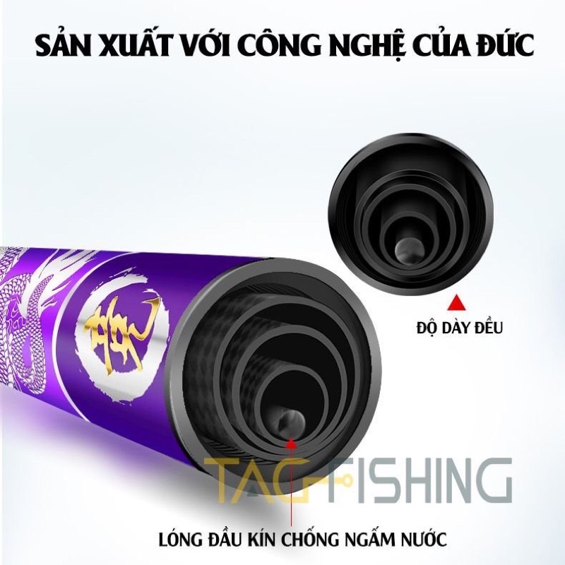 Cần Câu Đài GUIDE BASHEN Thắng Lợi Tím 4H - Chính Hãng