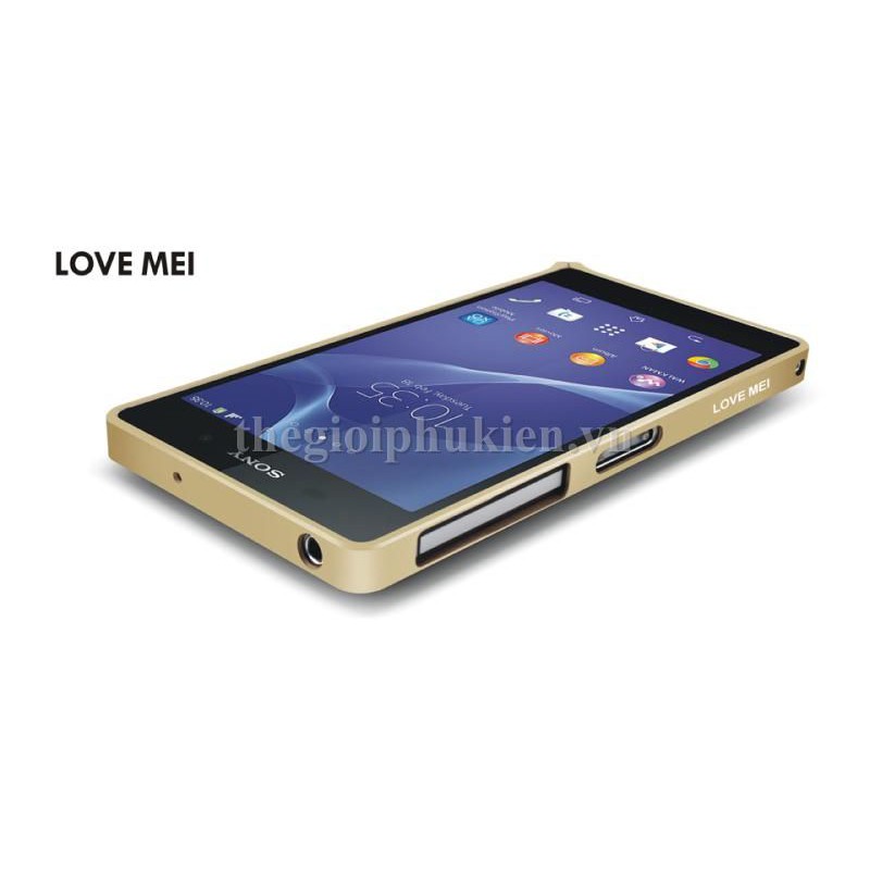 ( Xả Hàng ) Ốp viền kim loại Sony Xperia Z2 L50 chính hãng Love Mei - Giá rẻ