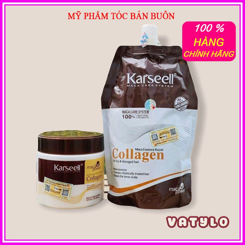Kem Hấp - Ủ- Xả Phục Hồi Tóc Collagen Karseell Maca 500ml | Hàng Chính Hãng CT27