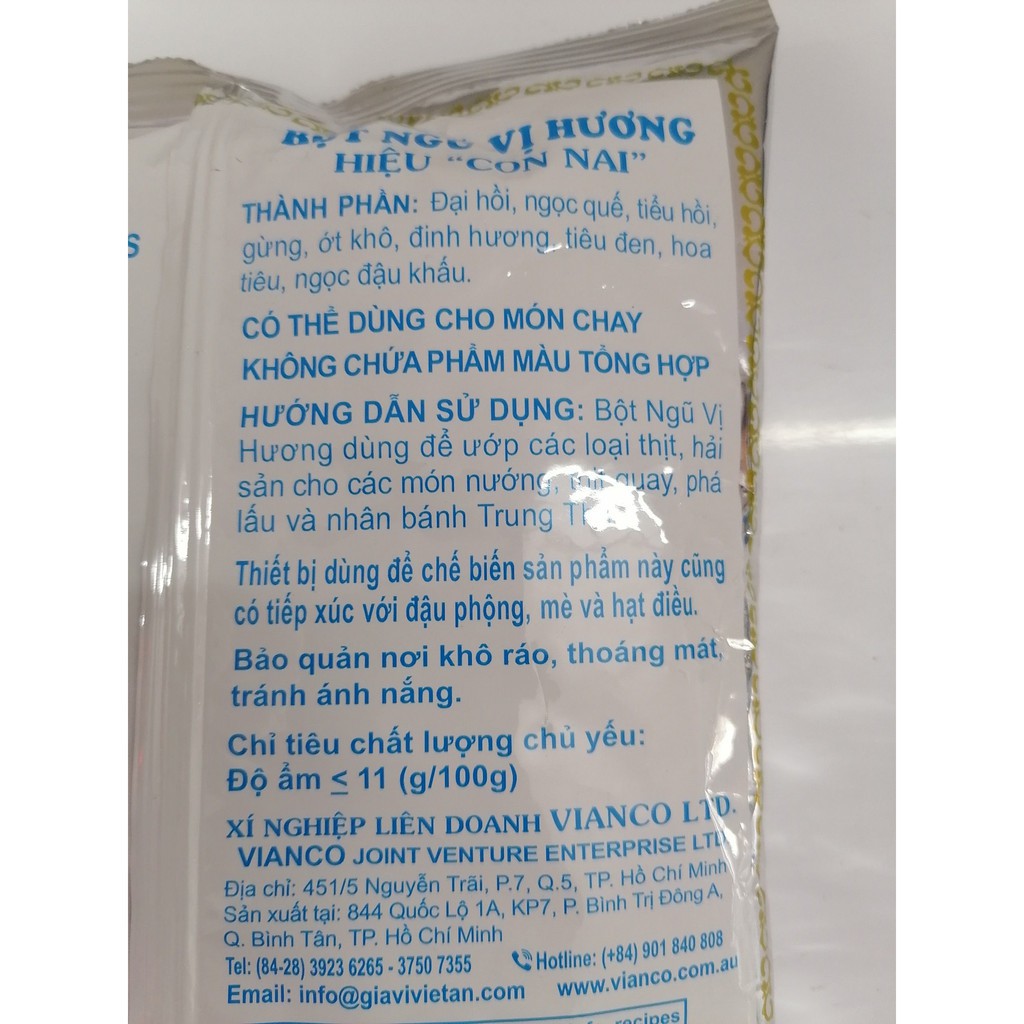 Bột ngũ vị hương con nai Vianco 500g