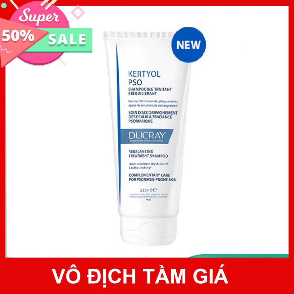 [CHÍNH HÃNG] Ducray Dầu Gội Giảm Gàu Mảng Kertyol PSO Rebalancing Shampoo 125ml