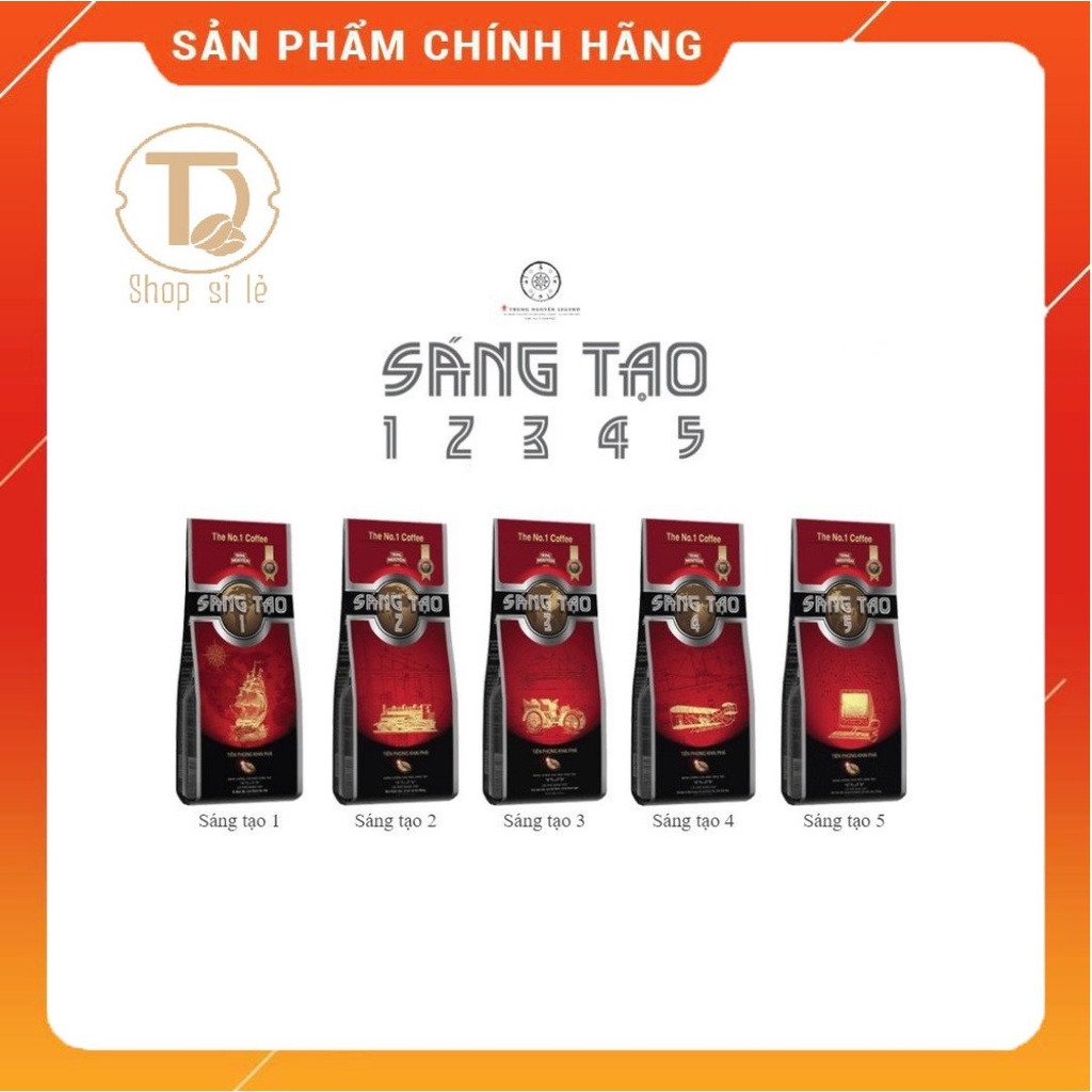 Cà phê Trung Nguyên Sáng Tạo 1-2-3-4-5