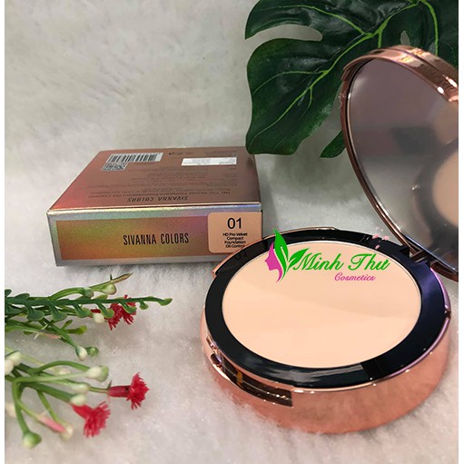 Phấn phủ kiềm dầu Sivanna HD Pro Velvet Compact Foundation Oil Control HF2015