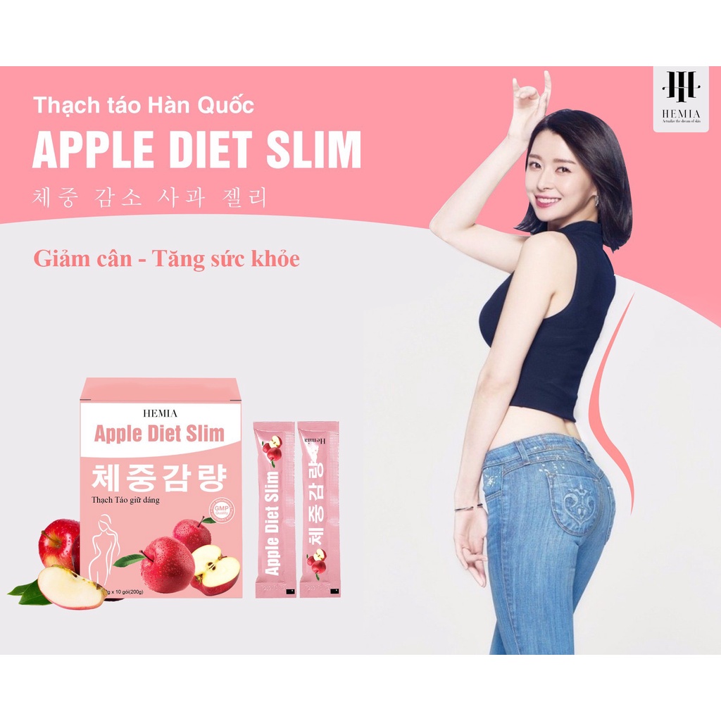 Giảm cân thạch táo Hemia ♥️ AN TOÀN HIỆU QUẢ ♥️ hàng chính hãng Hemia Hàn Quốc 100% , giữ dáng, giảm cân , an toàn 🍎🍎🍎