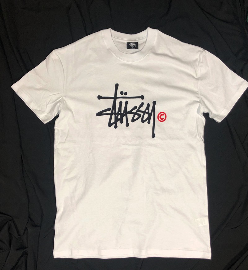 Áo thun đen tay ngắn in hình STUSSY thời trang cho nam | BigBuy360 - bigbuy360.vn