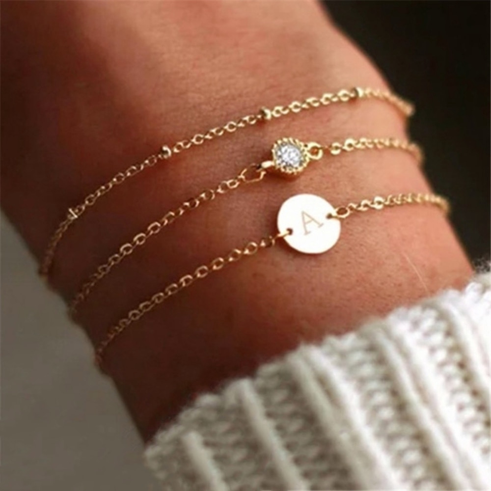 Vòng đeo tay nữ màu vàng đồng được làm thủ công phong cách Boho thời trang quyến rũ