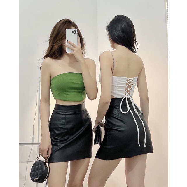 TUBE TOP 🖤 ÁO ỐNG CROPTOP ĐAN LƯNG