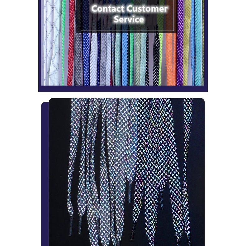 Dây Giày Phản Quang Nhiều Màu Sắc 100/120/140/160CM