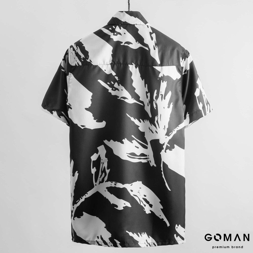 Áo sơ mi nam họa tiết GOMAN vải Lụa thoáng mát, không nhăn form suông SM006 |new arrival 2021|