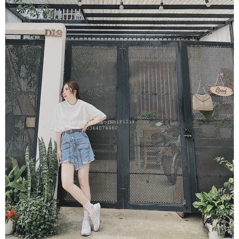 Chân váy jean ☀️ Quần váy jean dễ mix đồ siêu xinhhh | BigBuy360 - bigbuy360.vn