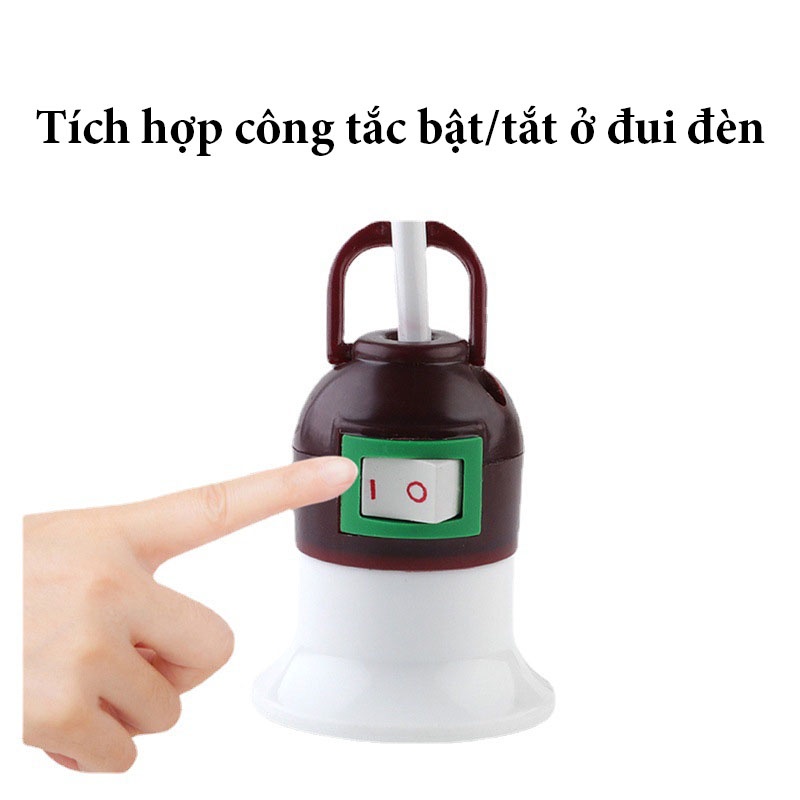 Đuôi Đèn E27, Đui Đèn Xoáy Có Công Tắc và Phích Cắm Liền Dây Dài 3m, 5m Tiện Lợi - DD02 - Gia Dụng Tý Tẹo