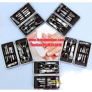 Bộ kềm cắt móng tay mini 12 món thép inox không gỉ