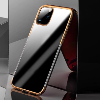 Ốp lưng iPhone 11 Pro/ 11 Pro Max, ốp chống ố vàng, ốp nhựa cứng PC, ốp trong suốt viền màu hiệu Baseus