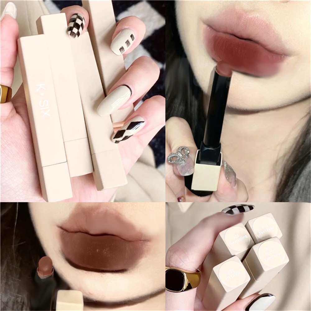 Son Môi Nhung Lì Trang Điểm Không Phai Không Dính Cốc