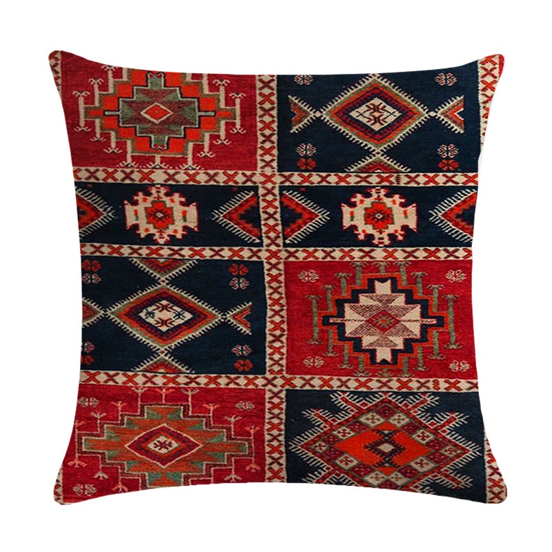 Vỏ Gối Vuông 45*45cm Họa Tiết Bohemian Trang Trí Nội Thất