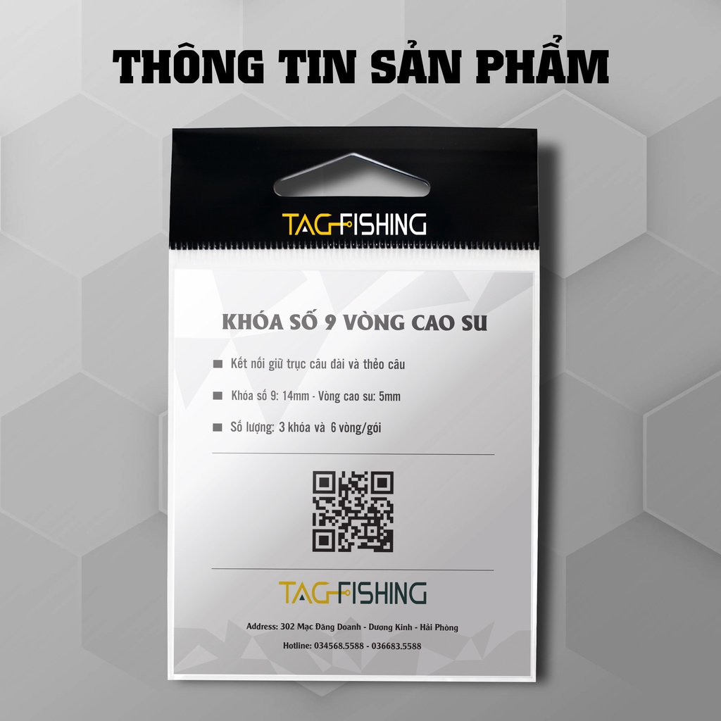 Vỉ Khóa Số 9 Và Vòng Cao Su Tag Fishing