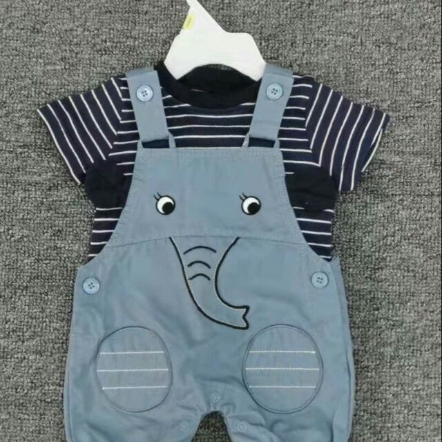 Set yếm con voi kC xuất dư bé trai 3-24m