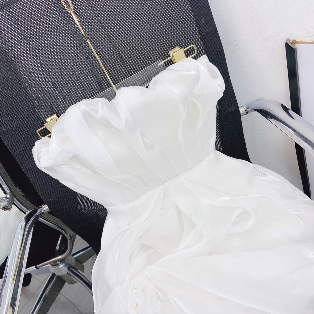 ĐẦM ỐNG BÈO NGỰC DÁNG BÍ CHẤT TƠ ÁNH NHŨ OGANZA MS87