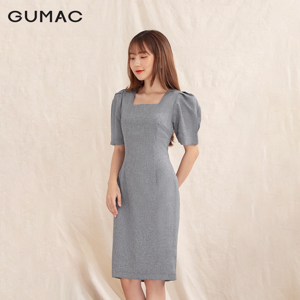 [Mã WABRGU72 giảm 10% tối đa 50k đơn 250k] Đầm body nữ cổ U phom ôm DA1048 GUMAC