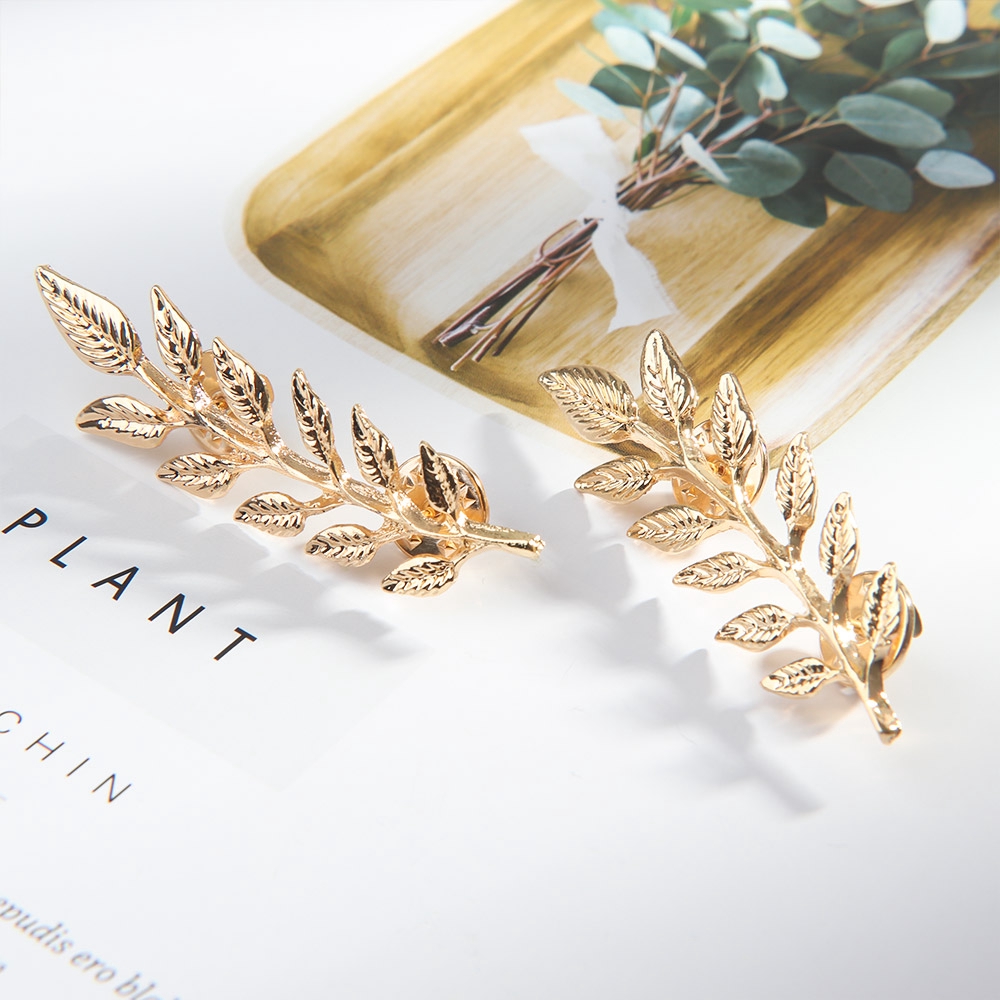 LANFY 2 Piece/Set Alloy Fashion  Leaf Shape Gift Brooch