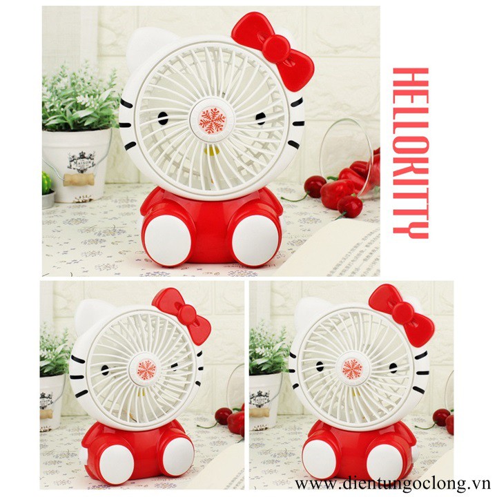 Quạt Để Bàn Kitty Pin Sạc SQ-1881