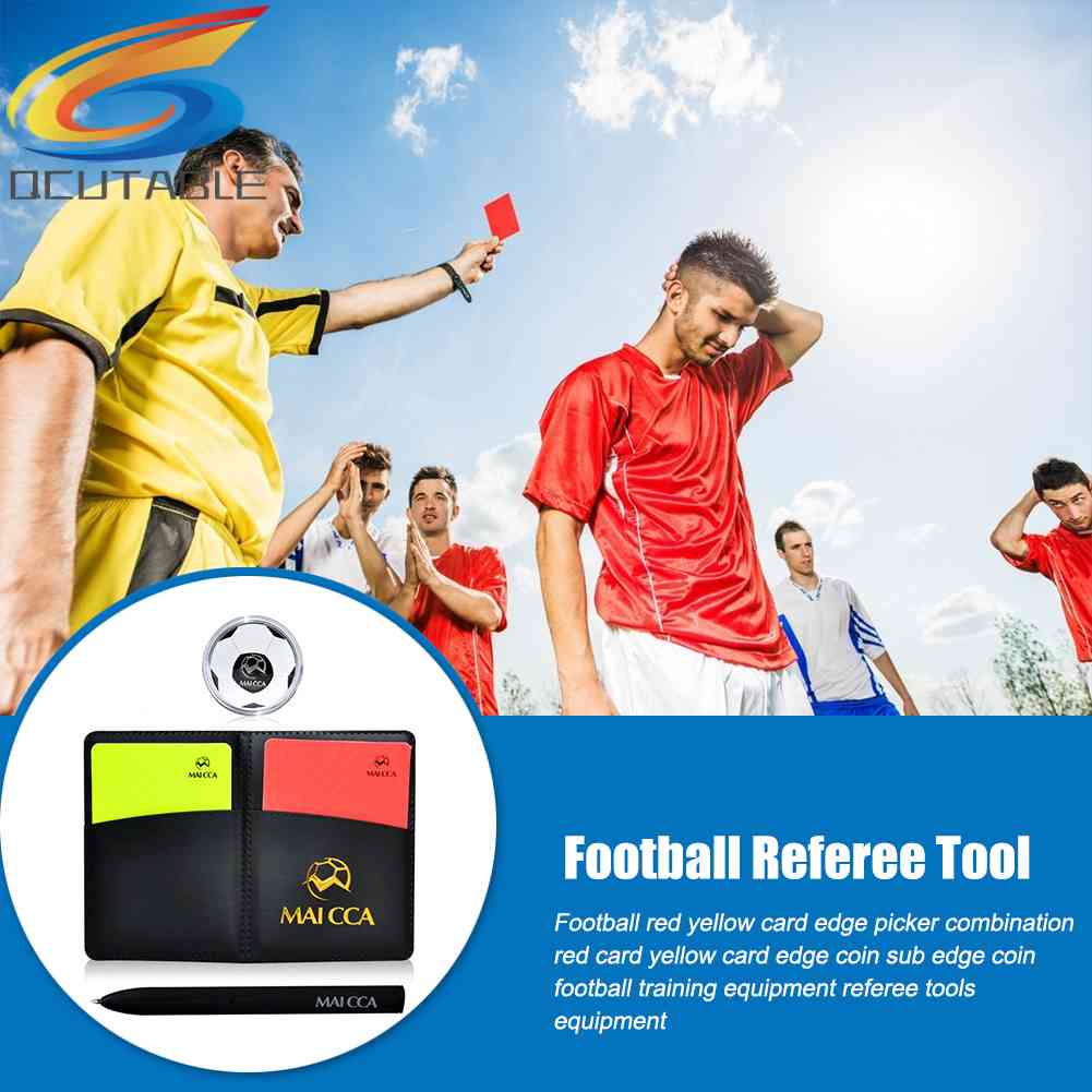 1 Bộ Thẻ Đồng Xu Vàng / Đỏ Cho Trọng Tài Bóng Đá