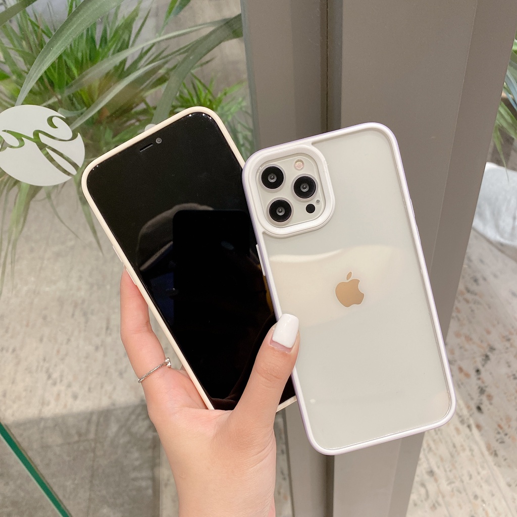 Ốp điện thoại cứng trong suốt chống sốc chống rơi dành cho iPhone 12 pro max mini 11promax Xs XR