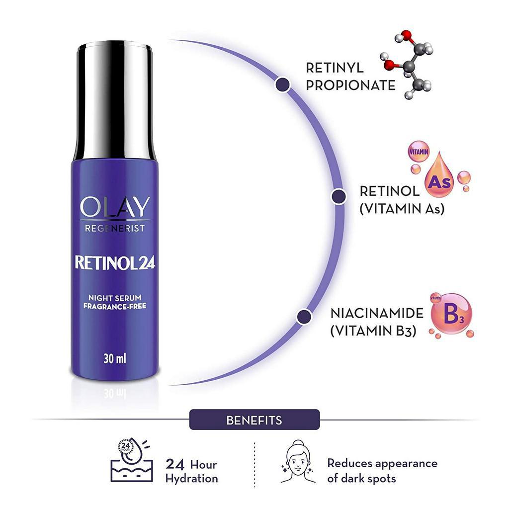 [DATE 11/2023] Tinh chất Retinol chống lão hoá tái tạo OLAY Regenerist Retinol 24 Night Serum 30ml (Thái)