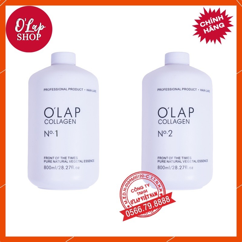Thuốc uốn tóc lạnh đa  năng Olap Colagen 800ml x 2