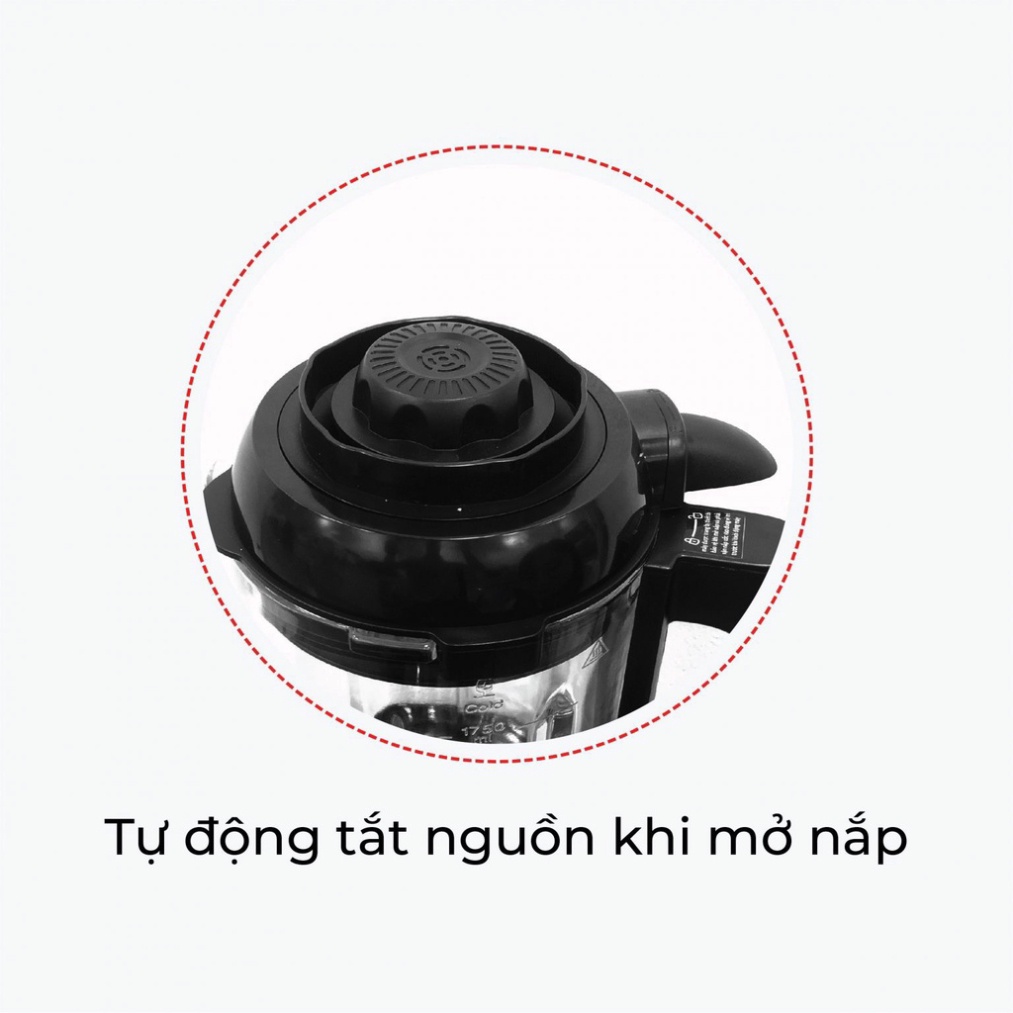 Máy làm sữa hạt Rapido RHB1800D dung tích 1.75L, công suất 1000W - CHÍNH HÃNG - Bảo hành 12 tháng