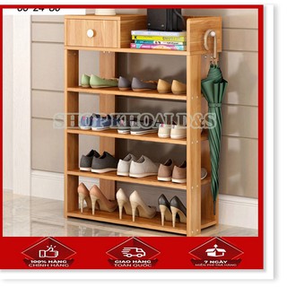Kệ Để Giày Dép Gỗ Thiết Kế 6 Tầng Nhỏ Gọn, Dễ Dàng Tháo Lắp, Tiết Kiệm Diện Tích/Kệ Giày Gỗ Dày 20 Ly Đã Qua Xử Lí