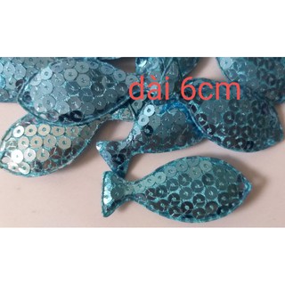Hình cá trang trí , dài 6cm, nguyên liệu làm kẹp tóc (10 hình /7k)